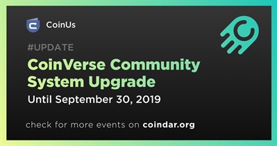 CoinVerse Community System Upgrade