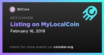 Listing on MyLocalCoin