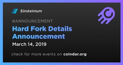 Hard Fork Details Announcement