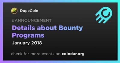 Details about Bounty Programs
