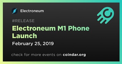Ra mắt điện thoại Electroneum M1