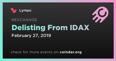 Delisting From IDAX