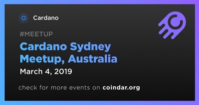 Cardano Sydney Meetup, Australia