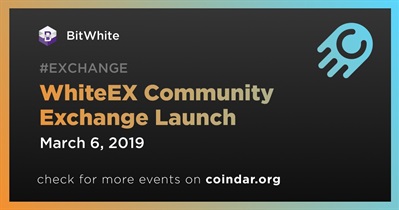 Paglulunsad ng WhiteEX Community Exchange