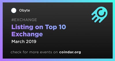 Listing on Top 10 Exchange