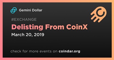 Delisting From CoinX