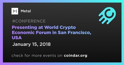 Presentación en el Foro Económico Mundial de Cripto en San Francisco, EE. UU.