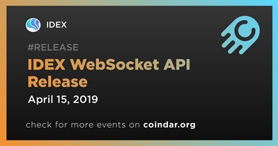 IDEX WebSocket API 发布