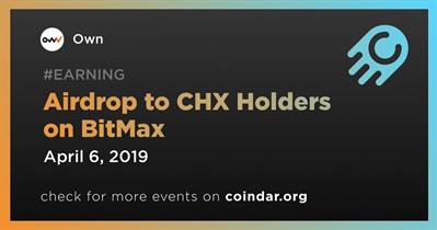 Airdrop to CHX Holders on BitMax