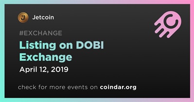 Lên danh sách tại DOBI Exchange