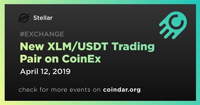 New XLM/USDT Trading Pair on CoinEx