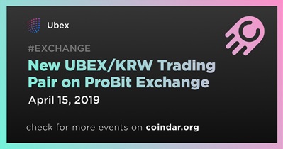 New UBEX/KRW Trading Pair on ProBit Exchange