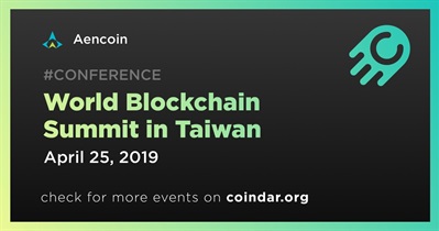 Cúpula Mundial de Blockchain em Taiwan