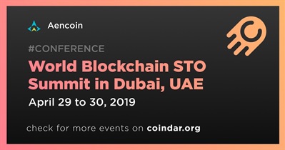 World Blockchain STO Summit em Dubai, Emirados Árabes Unidos