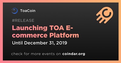 Launching TOA E-commerce Platform
