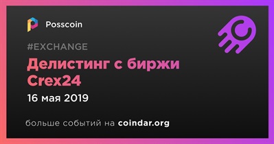 Делистинг с биржи Crex24