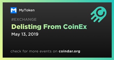 Delisting From CoinEx