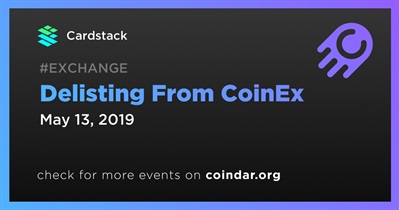Delisting From CoinEx