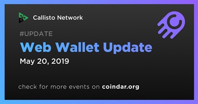 Web Wallet Update