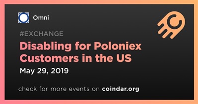 미국의 Poloniex 고객에 대한 비활성화