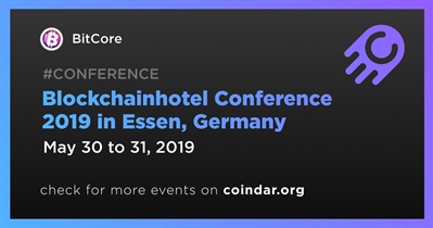 Blockchainhotel Conference 2019 em Essen, Alemanha