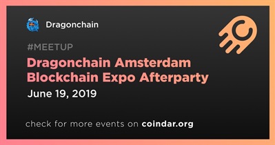 Afterparty da Dragonchain Amsterdam Blockchain Expo
