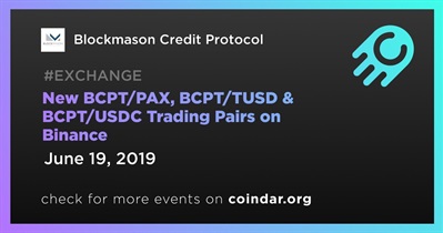 New BCPT/PAX, BCPT/TUSD & BCPT/USDC Trading Pairs on Binance