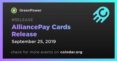 AlliancePay Cards Release