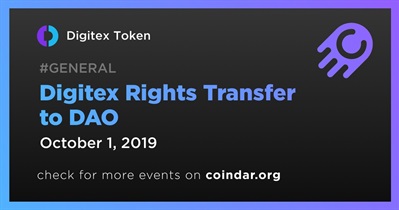 Digitex Rights Transfer to DAO
