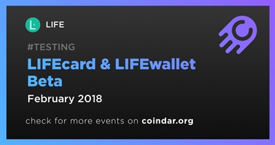 LIFEcard at LIFEwallet Beta