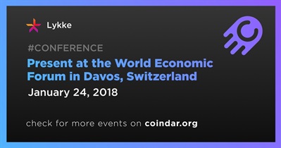 Presente en el Foro Económico Mundial en Davos, Suiza
