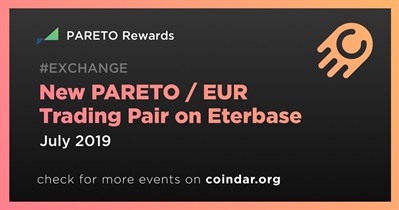 Eterbase의 새로운 PARETO / EUR 거래 쌍