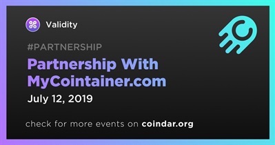 Partnership With MyCointainer.com