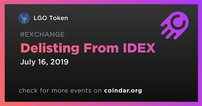 Delisting From IDEX