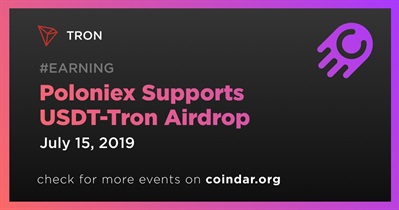 Poloniex Supports USDT-Tron Airdrop