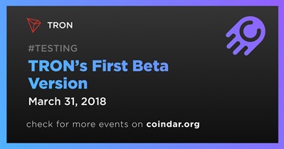 TRON’s First Beta Version