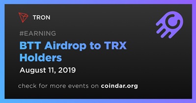 Airdrop BTT cho những người nắm giữ TRX