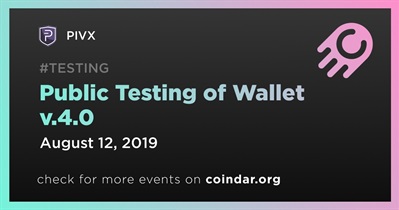 Public Testing of Wallet v.4.0