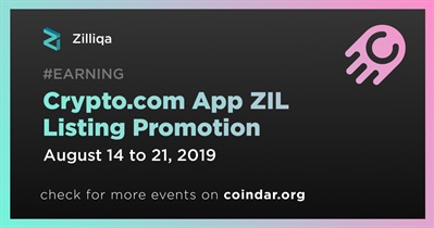 Promoción de listado ZIL de la aplicación Crypto.com