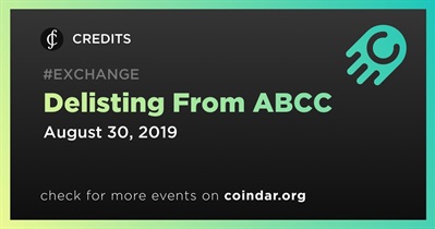 Delisting From ABCC