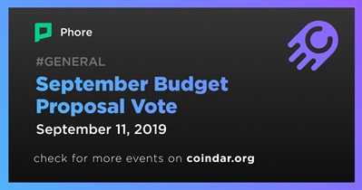 September Budget Proposal Vote