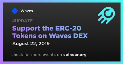 Admite los tokens ERC-20 en Waves DEX