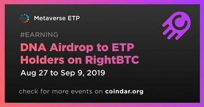 DNA Airdrop to ETP Holders on RightBTC
