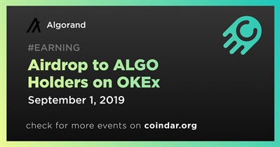 OKEx पर ALGO होल्डर्स को एयरड्रॉप