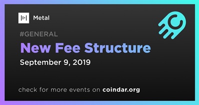 New Fee Structure