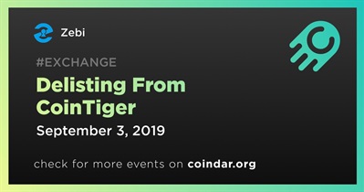 Delisting From CoinTiger