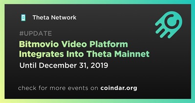 A plataforma de vídeo Bitmovio se integra à rede principal Theta
