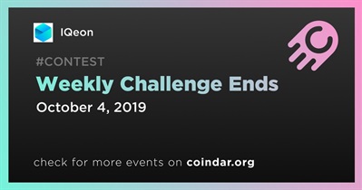 Weekly Challenge Ends