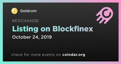 Blockfinex पर लिस्टिंग