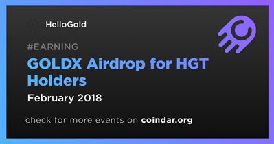 GOLDX Airdrop para soportes HGT
